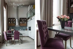 Chairs in the interior of the kitchen living room photo