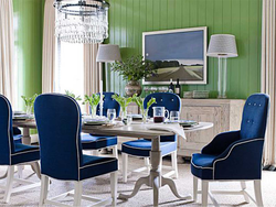 Chairs in the interior of the kitchen living room photo