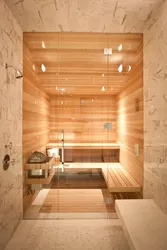 Photo of a sauna in the bathroom