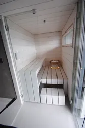 Photo of a sauna in the bathroom