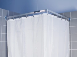 Corner Bathroom Curtains Photo