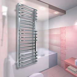 Water heated towel rail for bathroom photo