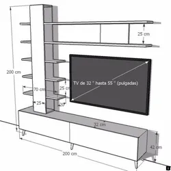 Height of the TV in the bedroom on the wall photo