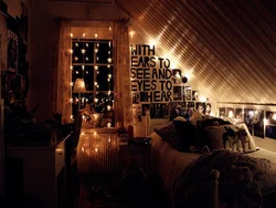 Bedroom day and night photo