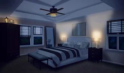 Bedroom day and night photo