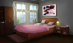 Bedroom day and night photo