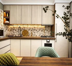 Interior of aprons in a small kitchen