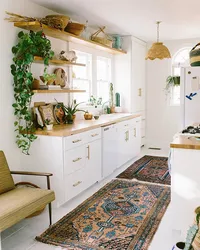 Interior Of Home Flowers In The Kitchen