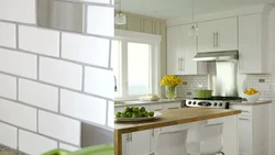 White Tiles On The Kitchen Wall Photo