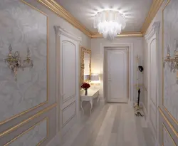 Molding for walls in the hallway photo
