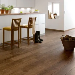 Wood-Look Porcelain Tiles In The Kitchen Interior