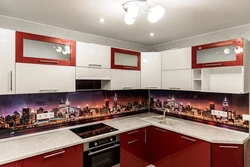 Фото кухонный фартук для угловых кухонь