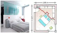 Шырыня спальні 2 метры за ўсё дызайн
