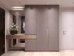 Hallway design with black cabinet