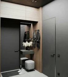 Hallway design with black cabinet