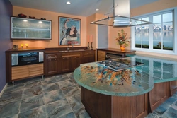 Epoxy countertop for kitchen photo