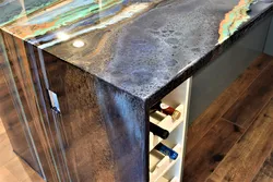 Epoxy countertop for kitchen photo