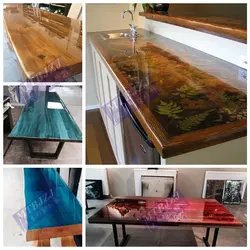 Epoxy countertop for kitchen photo
