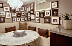 Placement of photos on the kitchen wall