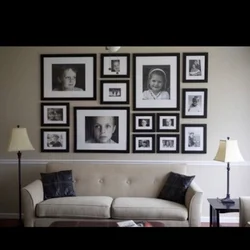 Placement of photos on the kitchen wall