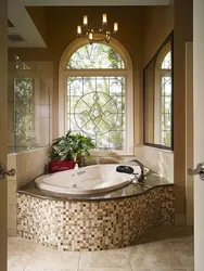 Semicircular bathroom interior
