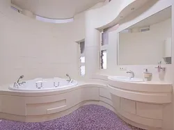 Паўкруглыя ​​ванная інтэр'ер