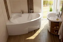 Semicircular bathroom interior