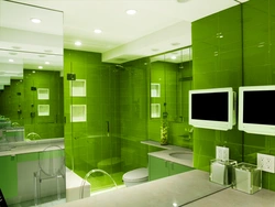 Photos of bathrooms of the same color