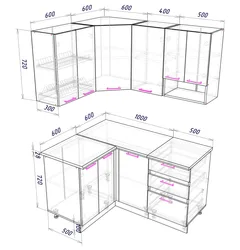 Photo Of Kitchen Sets For A Small Corner Kitchen With Dimensions
