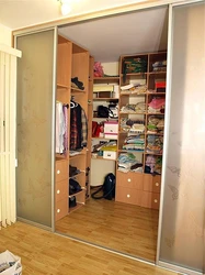 Photo of do-it-yourself dressing rooms in an apartment