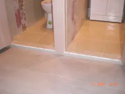 No thresholds to the bathroom photo