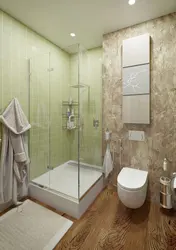 Apartment bathroom design with panels