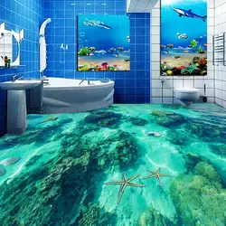 3D tiles for the bathroom photo