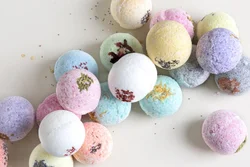 Photo of bath bombs at home