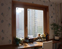 Window slope in the kitchen photo