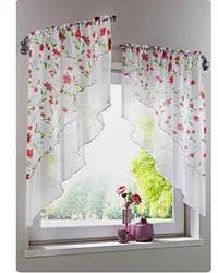 Sew short curtains for the kitchen photo