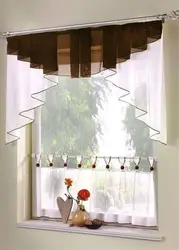 Шторы на кухню фото короткие сшить