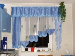 Sew short curtains for the kitchen photo