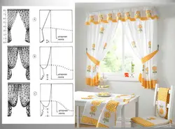 Sew short curtains for the kitchen photo