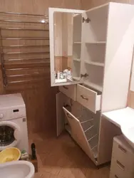 Шкаф для белья в ванной фото