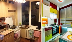 Kitchens in Khrushchev buildings design photos before and after