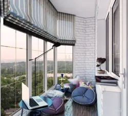 Panoramic loggia design 4 sq.m.