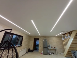 Suspended ceilings light lines photo for the bedroom