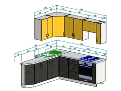 Ошхонаи кунҷи 2x2 тарҳи акс