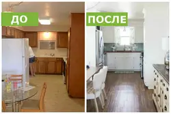Kitchen before and after in Khrushchev photo