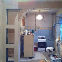 Kitchen before and after in Khrushchev photo