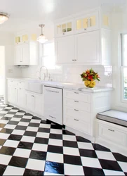 White tiles in the kitchen photo