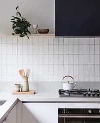 White tiles in the kitchen photo