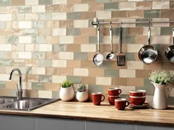 Tiles for the kitchen on the wall design photo