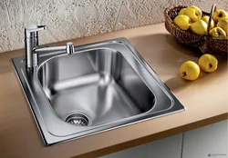 Zanglamaydigan lavabo fotosurati bo'lgan oshxonalar